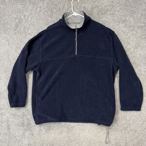 Vintage 90s Starting Point Sweatshirt Mens XL Blue Fleece Gorpcore Baggy 1/4 Zip